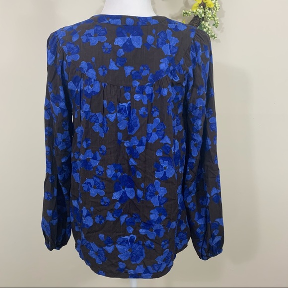 A new day| women’s Brown/Blue floral top - Picture 5 of 8